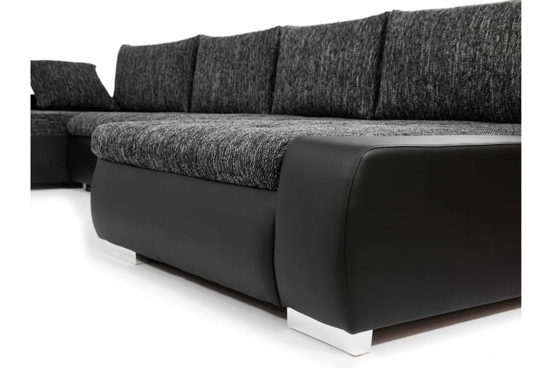 Gamal Sovesofa med Dobbel Sjeselong 4-seter - Grå - Møbler - Sofaer - Sovesofaer
