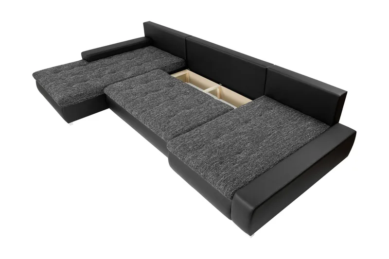 Gammel Sovesofa Dobbel Divan 4-Seter - Oransje - Møbler - Sofaer - Sovesofaer