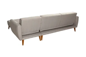 Gjoni Sovesofa med Divan Høyre - Hvit - Møbler - Sofaer - Sovesofaer