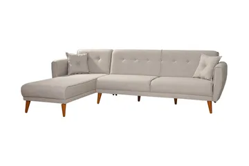 Gjoni Sovesofa med Divan Høyre - Hvit - Møbler - Sofaer - Sovesofaer