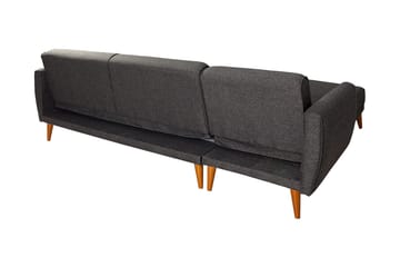 Gjoni Sovesofa med Divan Veggenhet - Grå - Møbler - Sofaer - Sovesofaer