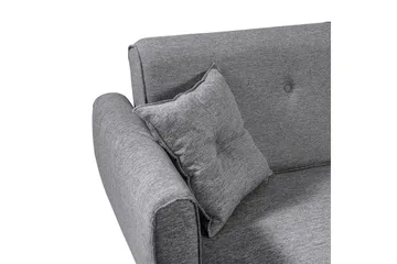 Gjoni Sovesofa med Divan Veggenhet - Grå - Møbler - Sofaer - Sovesofaer