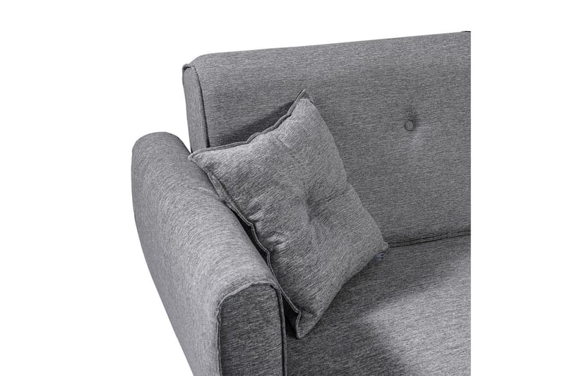 Gjoni Sovesofa med Divan Veggenhet - Grå - Møbler - Sofaer - Sovesofaer