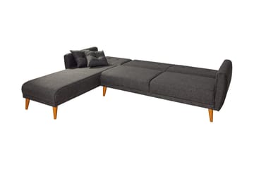 Gjoni Sovesofa med Divan Veggenhet - Grå - Møbler - Sofaer - Sovesofaer