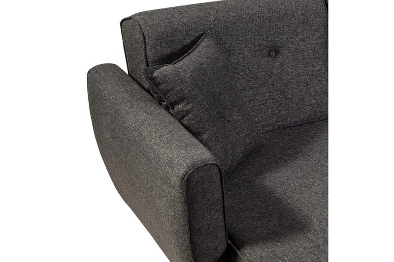 Gjoni Sovesofa med Divan Veggenhet - Grå - Møbler - Sofaer - Sovesofaer