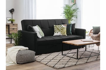 Glomma 3-seter Uttrekkbar Sovesofa 181x207 cm i Stoff - Mørkegrå - Møbler - Sofaer - Sovesofaer