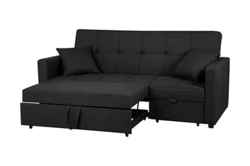 Glomma 3-seter Uttrekkbar Sovesofa 181x207 cm i Stoff - Mørkegrå - Møbler - Sofaer - Sovesofaer