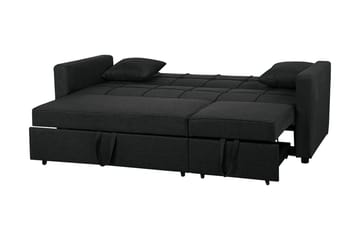 Glomma 3-seter Uttrekkbar Sovesofa 181x207 cm i Stoff - Mørkegrå - Møbler - Sofaer - Sovesofaer