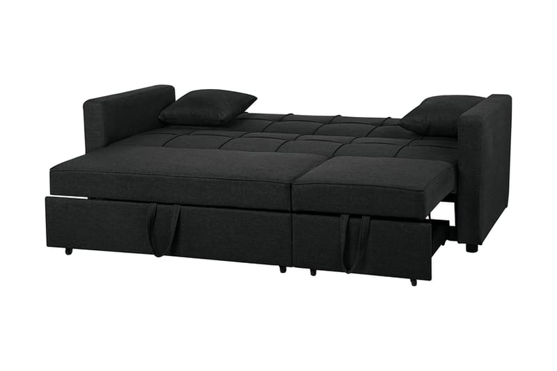 Glomma 3-seter Uttrekkbar Sovesofa 181x207 cm i Stoff - Mørkegrå - Møbler - Sofaer - Sovesofaer