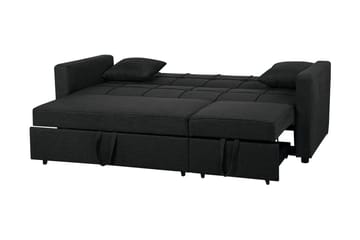 Glomma 3-seter Uttrekkbar Sovesofa 181x207 cm i Stoff - Mørkegrå - Møbler - Sofaer - Sovesofaer