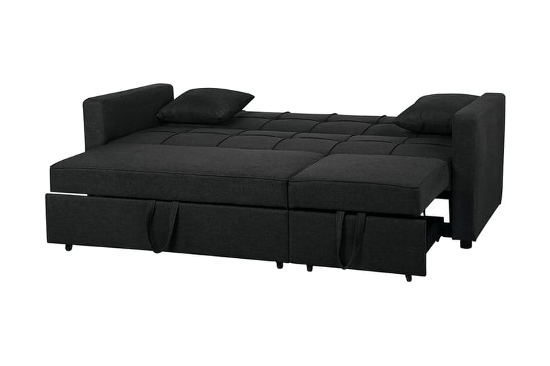 Glomma 3-seter Uttrekkbar Sovesofa 181x207 cm i Stoff - Mørkegrå - Møbler - Sofaer - Sovesofaer