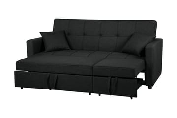 Glomma 3-seter Uttrekkbar Sovesofa 181x207 cm i Stoff - Mørkegrå - Møbler - Sofaer - Sovesofaer
