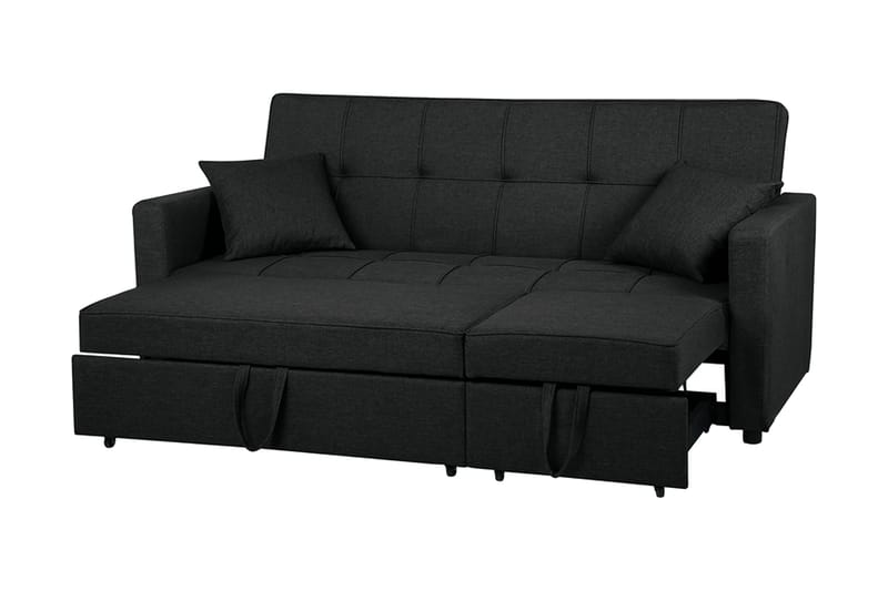 Glomma 3-seter Uttrekkbar Sovesofa 181x207 cm i Stoff - Mørkegrå - Møbler - Sofaer - Sovesofaer