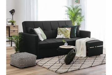 Glomma 3-seter Uttrekkbar Sovesofa 181x207 cm i Stoff - Mørkegrå - Møbler - Sofaer - Sovesofaer