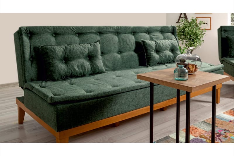 Glyddyn 3-seter Sovesofa - Grønn - Møbler - Sofaer - Sovesofaer