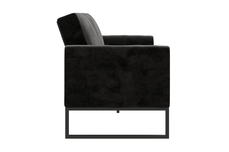 Gonxhe 2-seter Rektangulær Sovesofa 113x179 cm i Fløyel - Svart - Møbler - Sofaer - Sovesofaer
