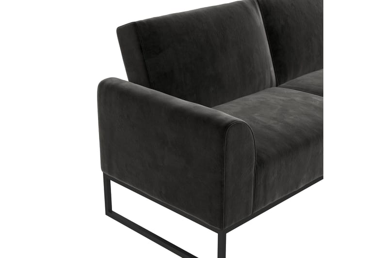 Gonxhe 2-seter Rektangulær Sovesofa 113x179 cm i Fløyel - Svart - Møbler - Sofaer - Sovesofaer