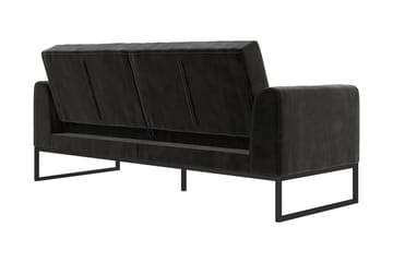 Gonxhe 2-seter Rektangulær Sovesofa 113x179 cm i Fløyel - Svart - Møbler - Sofaer - Sovesofaer