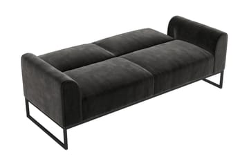 Gonxhe 2-seter Rektangulær Sovesofa 113x179 cm i Fløyel - Svart - Møbler - Sofaer - Sovesofaer