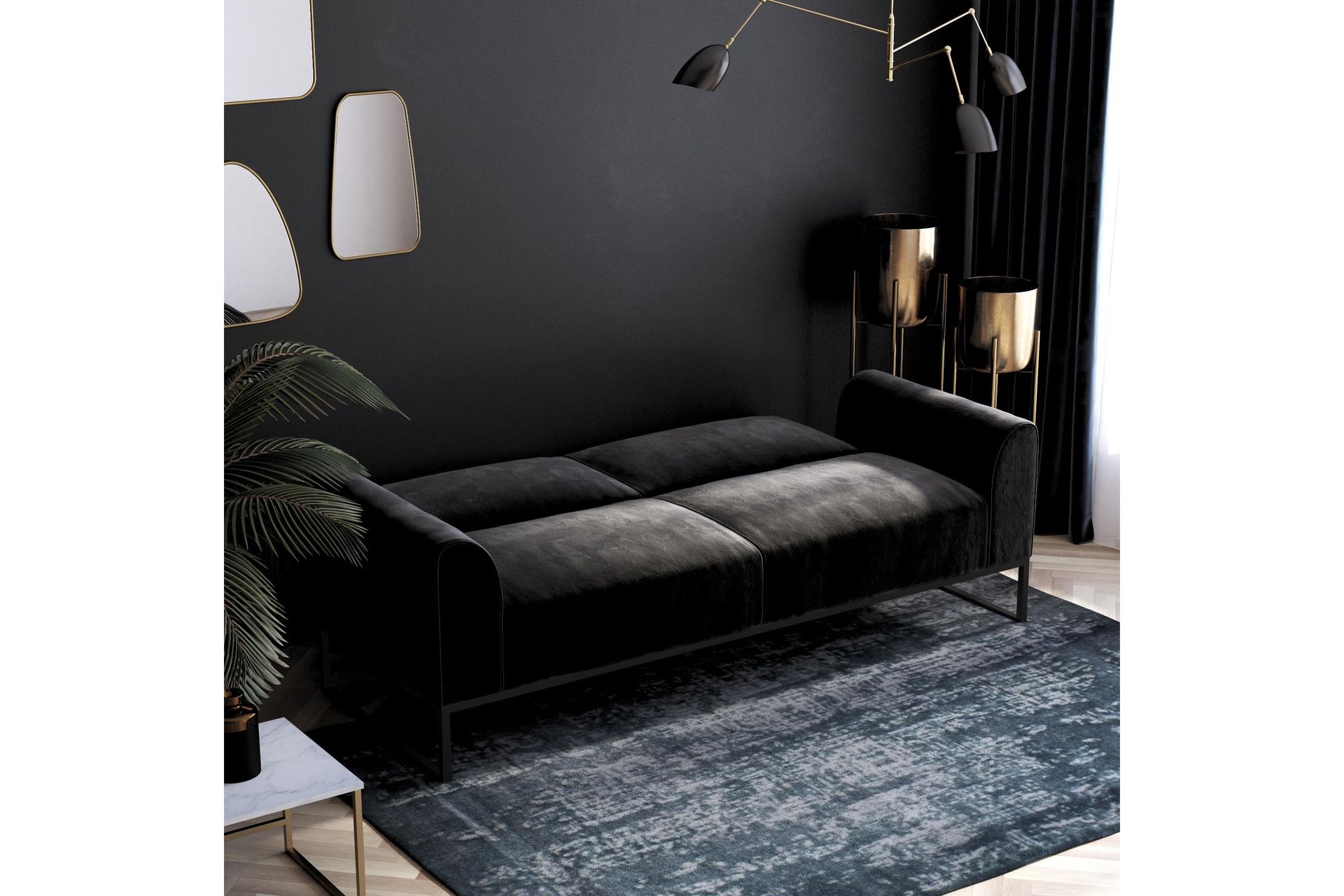Gonxhe Sovesofa - Svart - Møbler - Sofaer - Sovesofaer