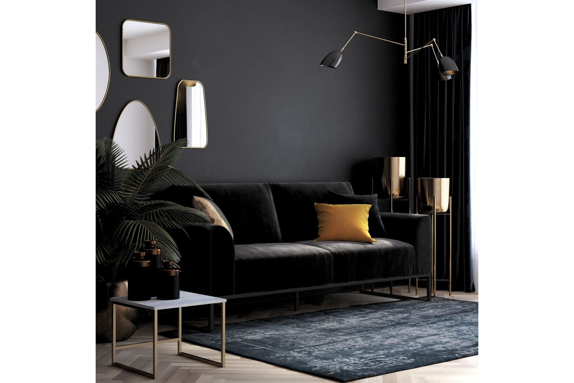 Gonxhe Sovesofa - Svart - Møbler - Sofaer - Sovesofaer