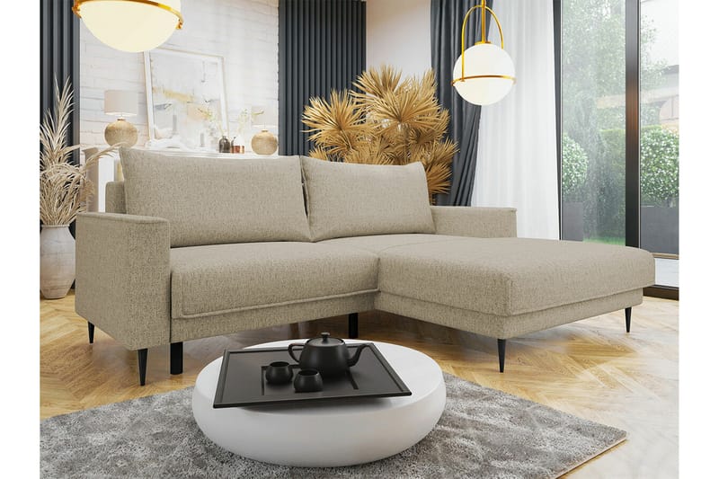 Graystone 2-seters Hjørnesovesofa - Cream - Møbler - Sofaer - Sovesofaer
