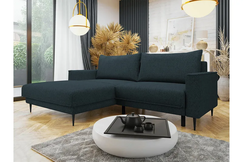 Graystone 2-seters Hjørnesovesofa - Mørkeblå - Møbler - Sofaer - Sovesofaer