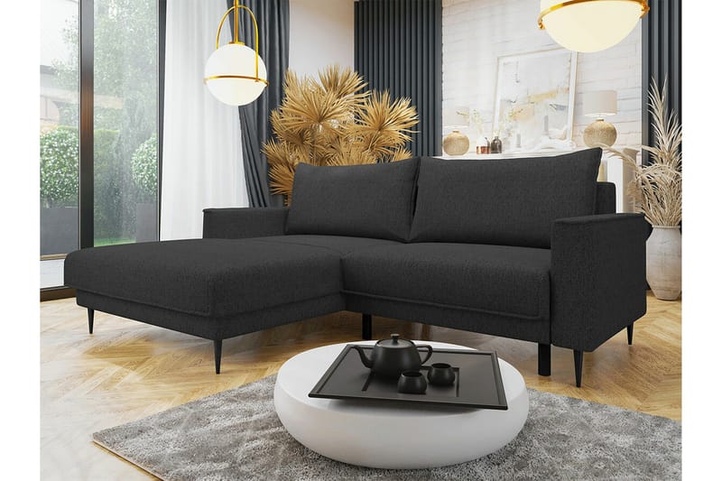Graystone 2-seters Hjørnesovesofa - Mørkegrå - Møbler - Sofaer - Sovesofaer