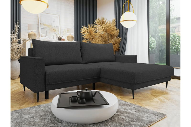 Graystone 2-seters Hjørnesovesofa - Mørkegrå - Møbler - Sofaer - Sovesofaer