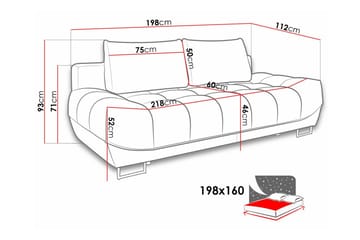 Graystone 2-seters Sovesofa - Lysegrå - Møbler - Sofaer - Sovesofaer