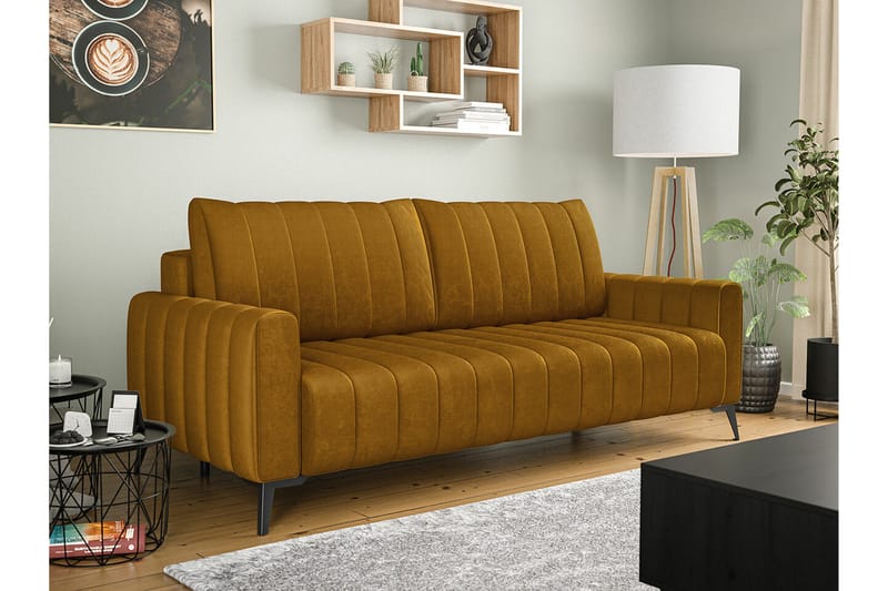 Graystone 2-seters Sovesofa - Mørkegul - Sovesofaer - 2 seters sovesofa