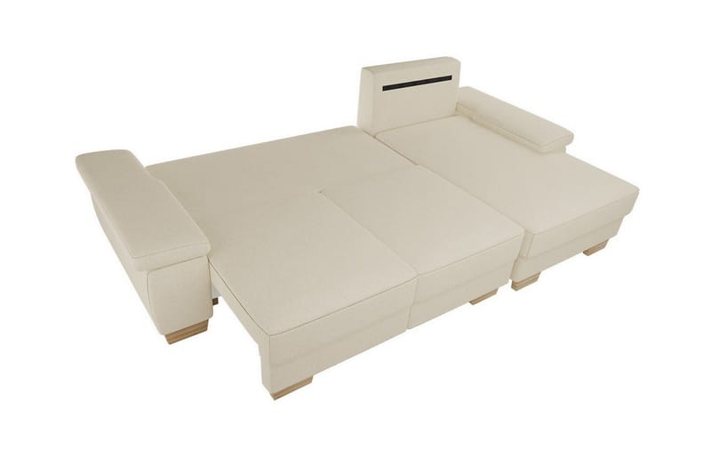 Graystone 3-seters Høyre Hjørnesovesofa 130x193 cm med Oppbevaring i Stoff - Grå - Møbler - Sofaer - Sovesofaer