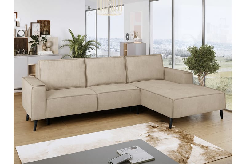 Graystone 3-seters Hjørnesovesofa - Beige - Sovesofaer - Hjørnesovesofa