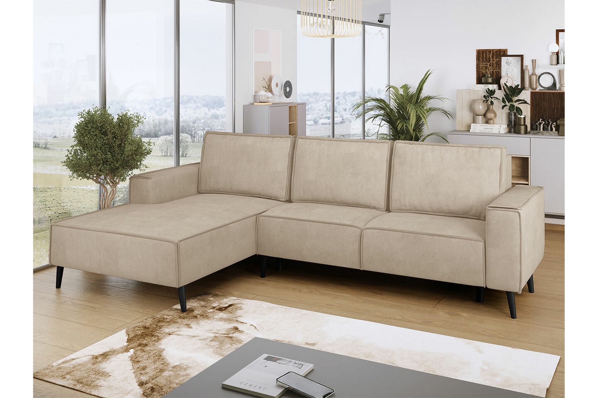 Graystone 3-seters Hjørnesovesofa - Beige - Møbler - Sofaer - Sovesofaer