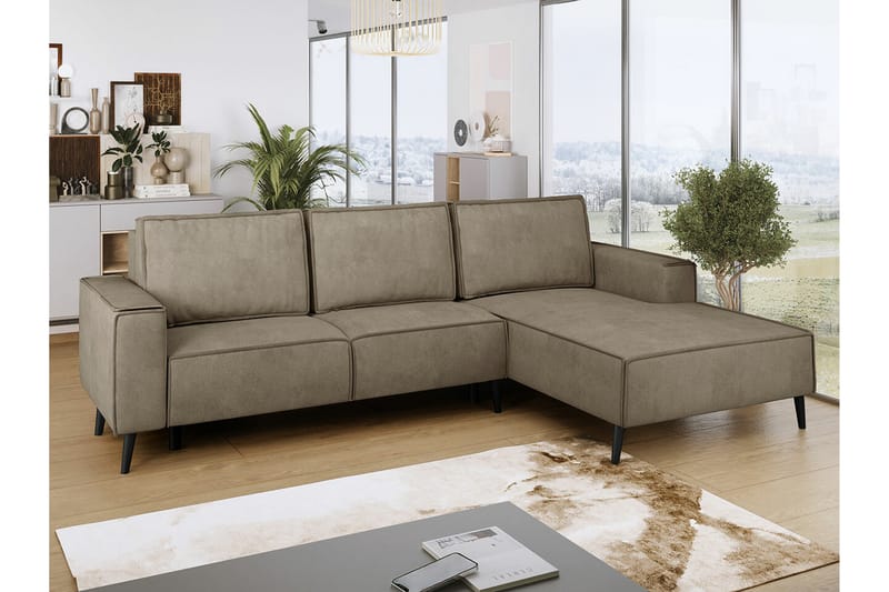 Graystone 3-seters Hjørnesovesofa - Beige - Sovesofaer - Hjørnesovesofa