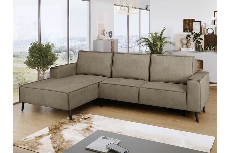 Graystone 3-seters Hjørnesovesofa - Beige - Sovesofaer - Hjørnesovesofa