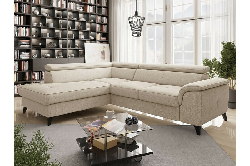 Graystone 3-seters Hjørnesovesofa - Beige - Sovesofaer - Hjørnesovesofa