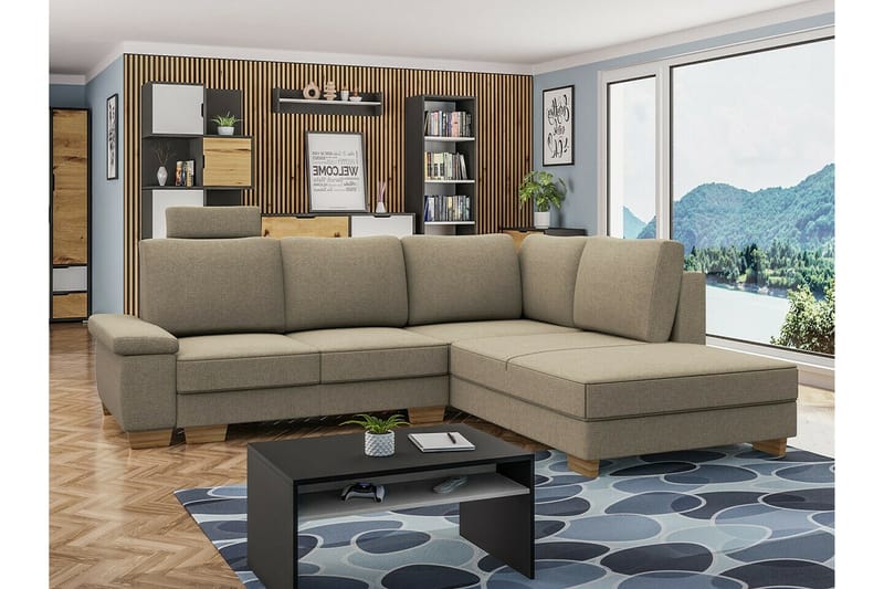 Graystone 3-seters Hjørnesovesofa - Beige - Møbler - Sofaer - Sovesofaer