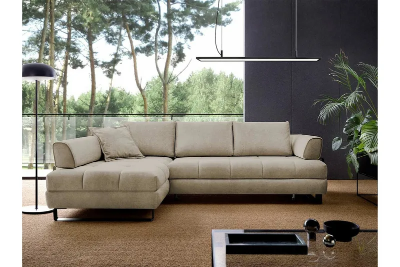 Graystone 3-seters Hjørnesovesofa - Cream - Møbler - Sofaer - Sovesofaer