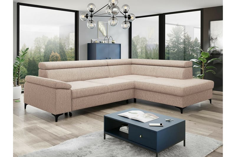 Graystone 3-seters Hjørnesovesofa - Cream - Møbler - Sofaer - Sovesofaer