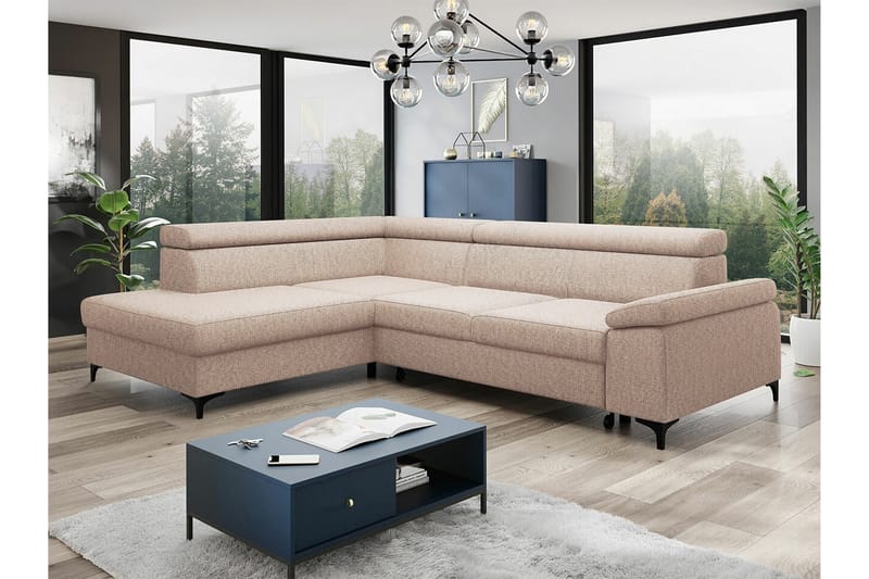 Graystone 3-seters Hjørnesovesofa - Cream - Sovesofaer - Hjørnesovesofa