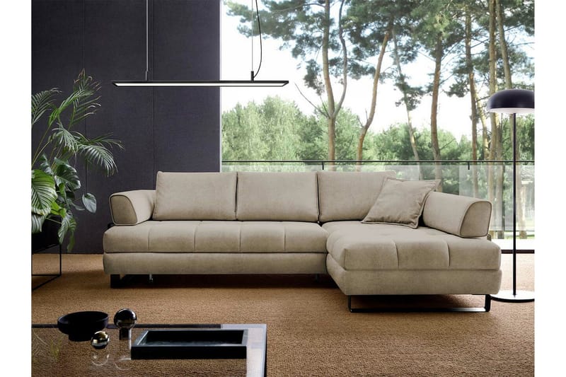 Graystone 3-seters Hjørnesovesofa - Cream - Møbler - Sofaer - Sovesofaer