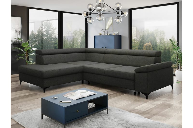 Graystone 3-seters Hjørnesovesofa - Mørkegrå - Møbler - Sofaer - Sovesofaer