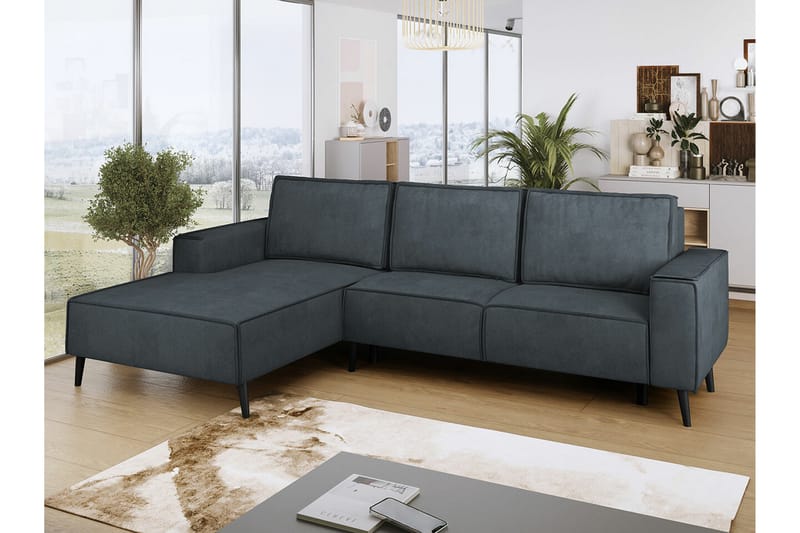 Graystone 3-seters Hjørnesovesofa - Mørkegrå - Møbler - Sofaer - Sovesofaer