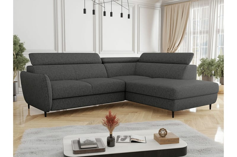 Graystone 3-seters Hjørnesovesofa - Mørkegrå - Møbler - Sofaer - Sovesofaer