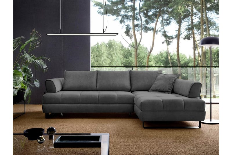 Graystone 3-seters Hjørnesovesofa - Mørkegrå - Møbler - Sofaer - Sovesofaer
