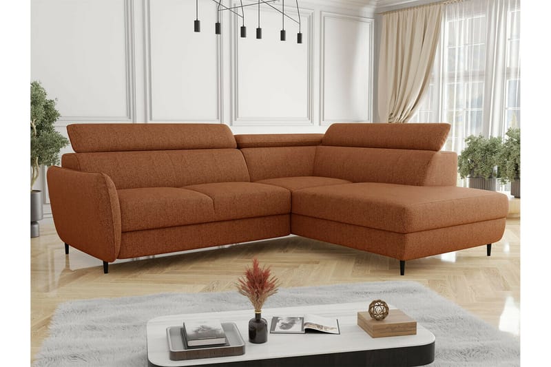 Graystone 3-seters Hjørnesovesofa - Oransje/Brun - Møbler - Sofaer - Sovesofaer