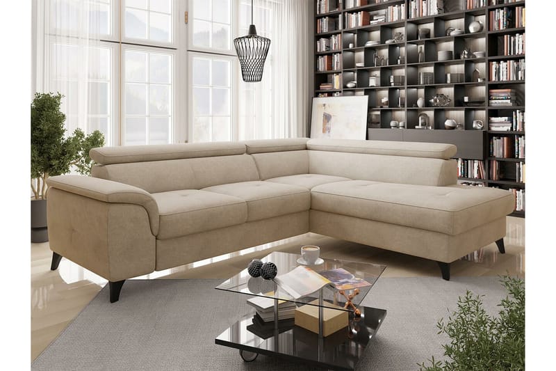 Graystone 4-seters Hjørnesovesofa - Beige - Møbler - Sofaer - Sovesofaer
