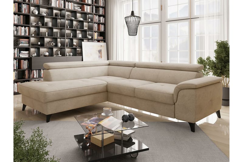 Graystone 4-seters Hjørnesovesofa - Beige - Møbler - Sofaer - Sovesofaer