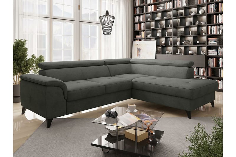 Graystone 4-seters Hjørnesovesofa - Mørkegrå - Møbler - Sofaer - Sovesofaer